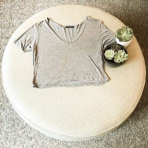 BRANDY MELVILLE gray crop top